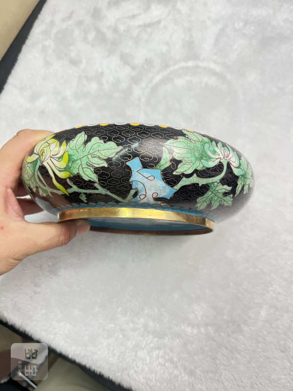 景泰蓝花卉纹洗一组 - 图10